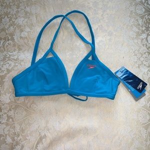 Speedo blue bikini top size small